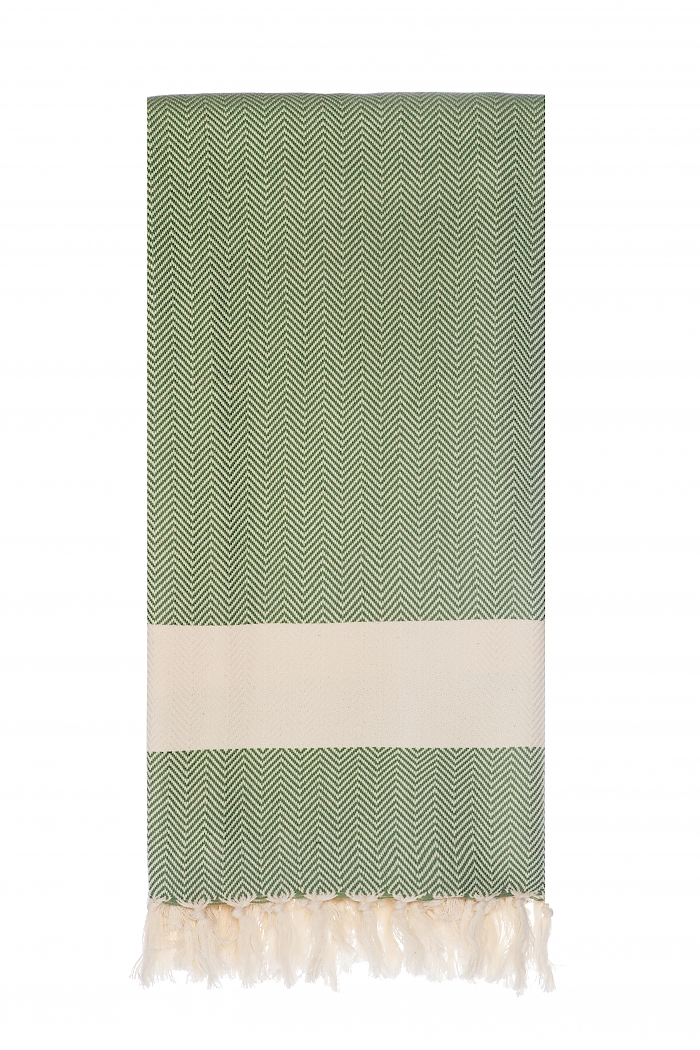 Langø Green cotton blanket (129,)