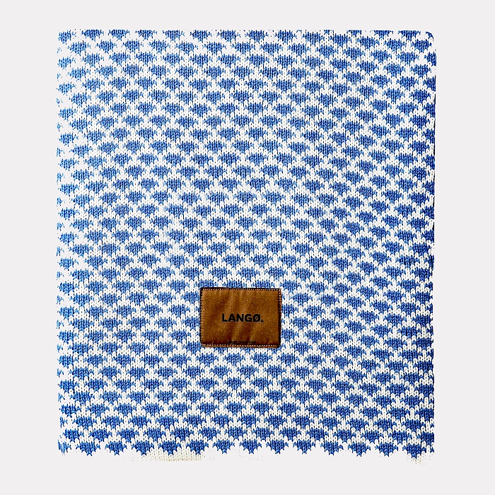 Langø - Denim blue - white - Drops